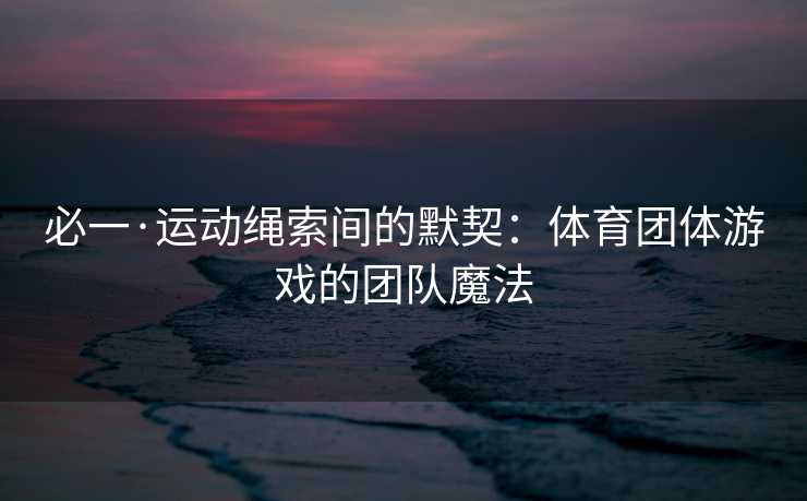 必一·运动绳索间的默契：体育团体游戏的团队魔法